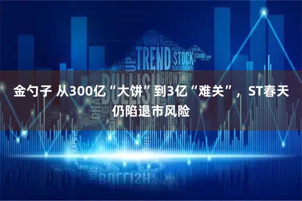 金勺子 从300亿“大饼”到3亿“难关”，ST春天仍陷退市风险